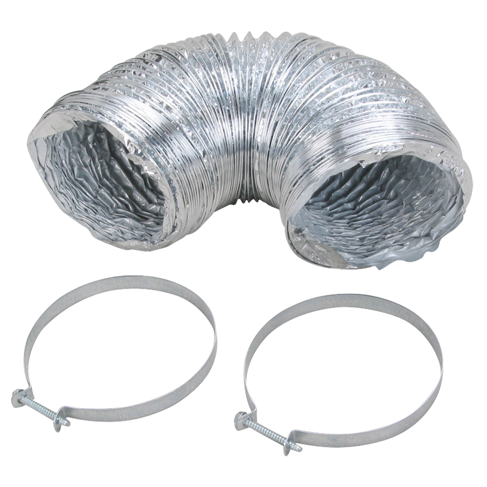 Flexible 4" by 5' Foil Duct with clamps - ER110660