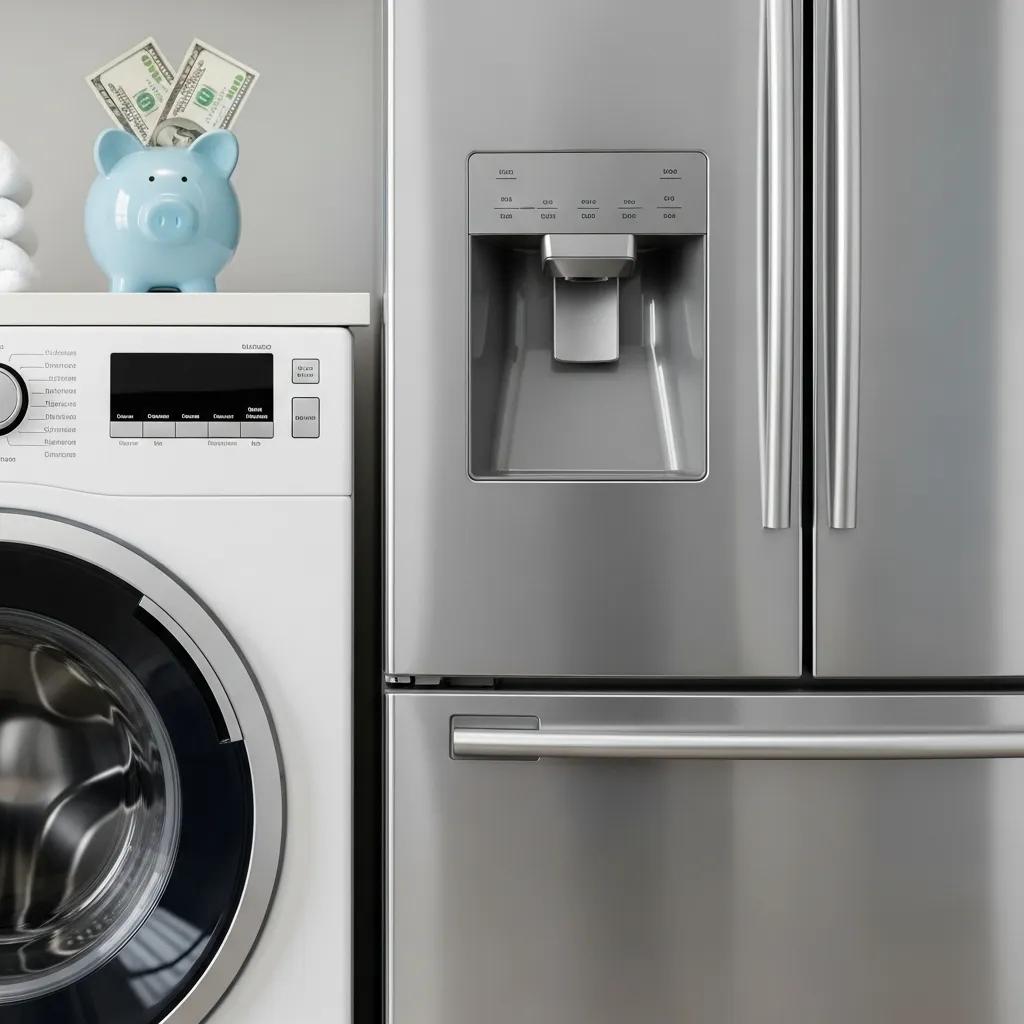 Washing machine and refrigerator highlighting cost savings of DIY repairs