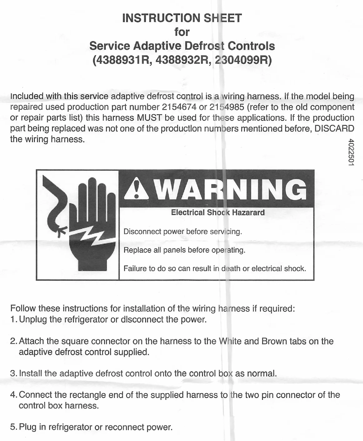 su adc8932 4388932 adaptive defrost board for whirlpool - Image 2